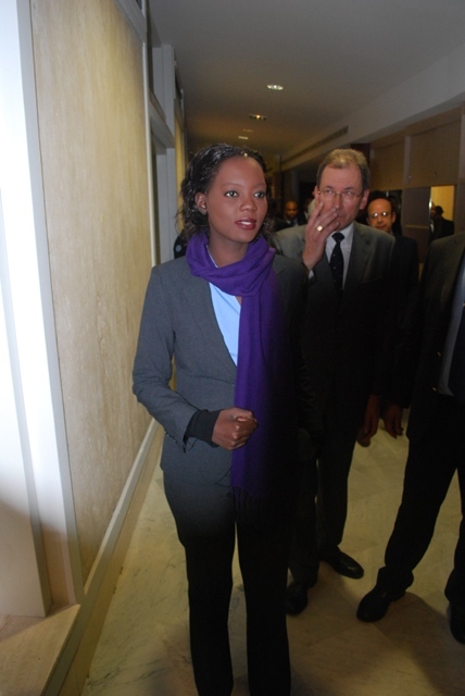 Rama Yade lors de la crmonie de rcompense de Chantal Biya par l'Unesco