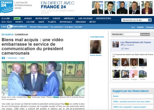 Capture d'cran de l'article en version cache du site France24