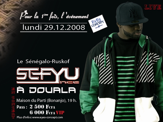 Sefyu en concert  la maison du parti de Douala