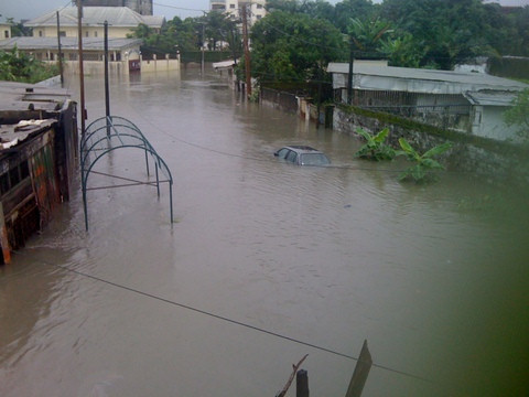Inondations de Douala : mme les voitures taient noyes