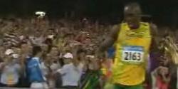Le 100 mètres de Bolt en vidéo