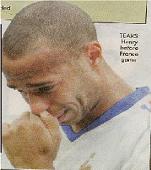 Thierry Henry en pleurs