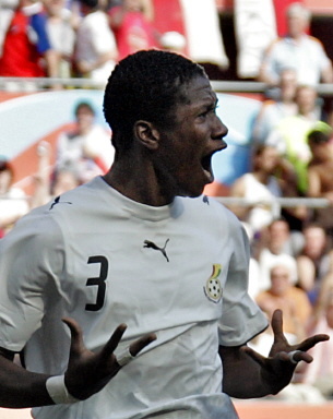 Gyan a ouvert le score trs tt