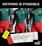 La page de pub de Puma...