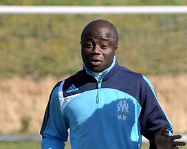 Mbami  l'entrainement avant le match face  Lyon