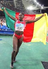 Franoise Mbango, drapeau aux paules