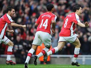 Nasri a ralis son premier doubl avec Arsenal