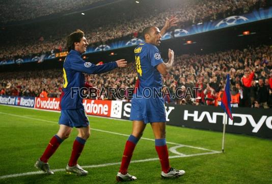 Barcelone - Lyon : Henry et Messi