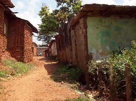 Une maison en terre battue  Bastos