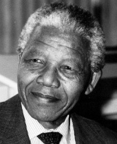 Nelson Mandla, le leader sud africain libr le 11 fvrier 90