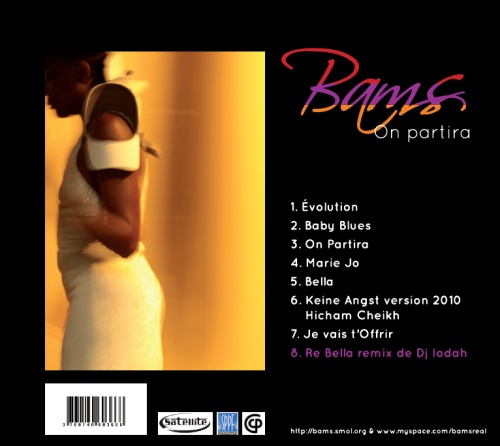 Le verso de l'album "On partira" de Bams