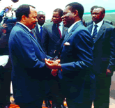 Biya et Obiang Nguema lors de sa dernire visite