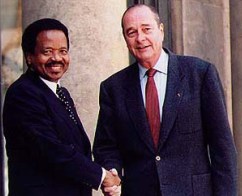 Paul Biya et Jacques Chirac il y a quelques annes...