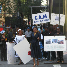 Les manifestants camerounais mcontents du chef de l'Etat