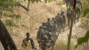 Une colonne de soldats camerounais