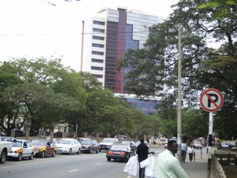 Une prise du centre ville d'Accra