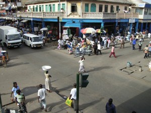 Un quartier populaire d'Accra