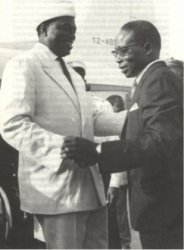Senghor et Modibo Keita prsidrent l'phmre fdration du Mali 